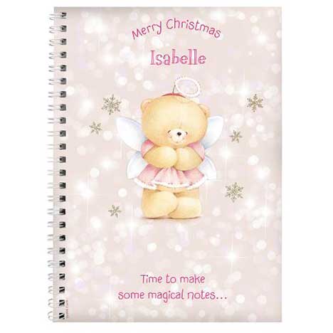 Personalised Forever Friends Christmas Angel Notebook